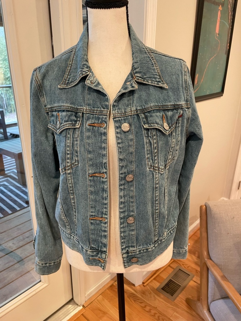 Vintage Roxy/Quicksilver Light Blue Jean Jacket M